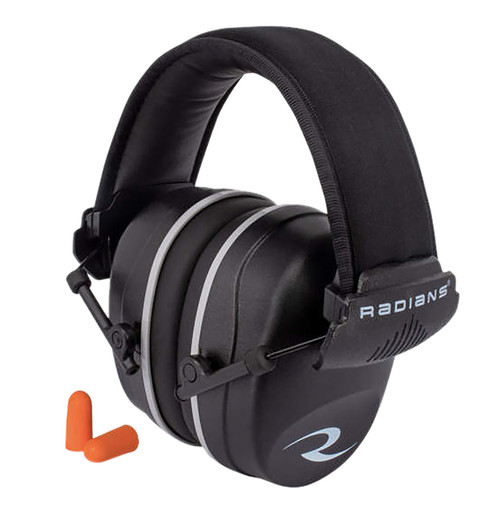 Radians R2500 Passive Earmuff 25 dB with Included Earplugs Over the Head Orange/Black Adult 1 Pair