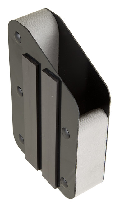 BenchMaster Single Pistol Metal Storage Rack, Black, Magnetic Strip, Model BMWRM3AMS