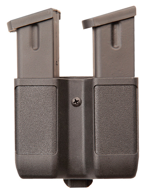 Blackhawk 410610PBK Double Mag Case Black Polymer Belt Clip Compatible w/ Double Stack 9mm/10mm/40/45/357