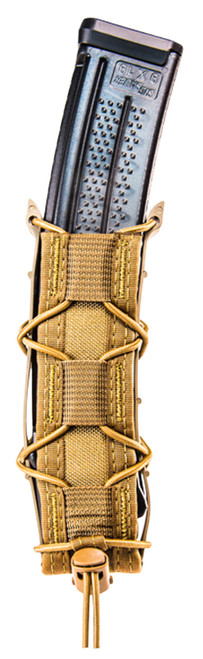 HSGI Extended TACO Pistol Magazine Pouch Single Coyote Brown Nylon MOLLE 2" Belt Compatible