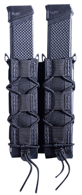 High Speed Gear 11EX02BK Double Extended TACO Pistol Mag Pouch Black Nylon MOLLE & Belt