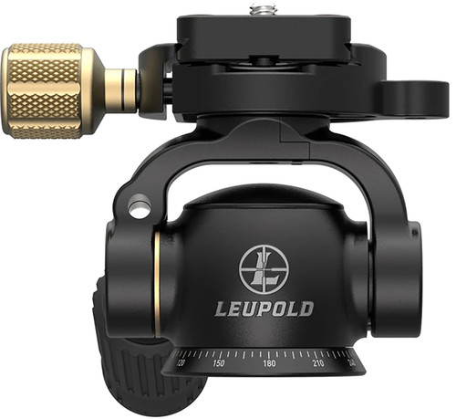 Leupold 183550 Aluminum Tripod Pan Head with Bubble Level Black 15 lb Capacity