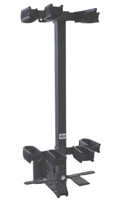 Rugged Gear 11094 4-Gun Black Steel Tilting Wall Mount for Rifles and Shotguns