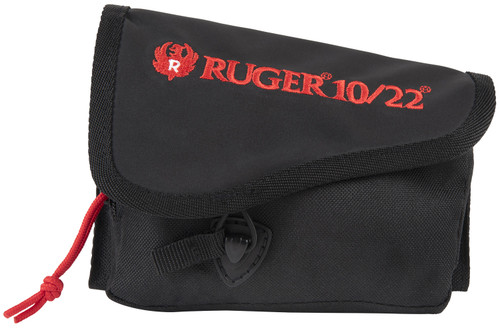 Ruger 27222 Buttstock Storage Pouch Black Cordura Holds 10-Round Mag