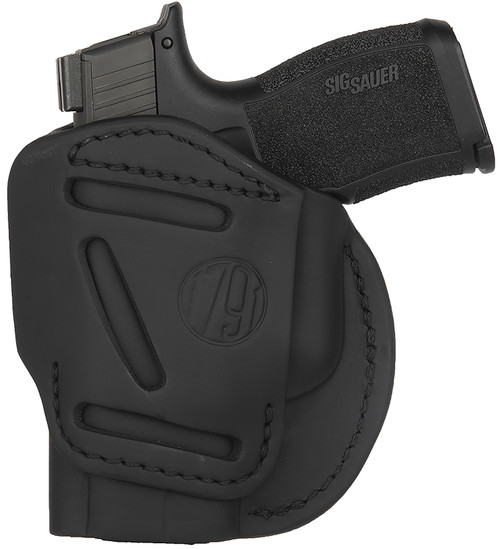 1791 Gunleather 4-Way Concealment & Belt Holster Size 03 Stealth Black - Glock 26, Ruger LC9, S&W M&P Shield Right Hand