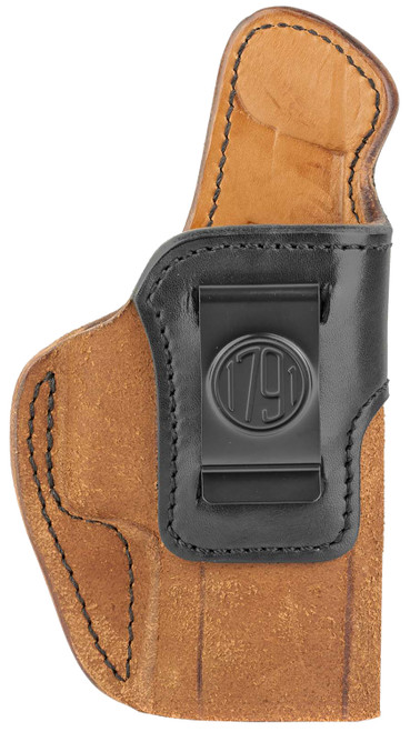 1791 RCH IWB Size 05 Black/Brown Cowhide Leather Belt Clip Holster HK VP9SK/Taurus G3 Right Hand