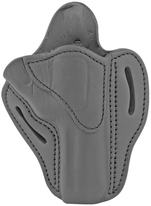 1791 Gunleather RVH2 OWB Leather Revolver Holster Size 02 Stealth Black Ruger GP100 S&W K Frame 6in Barrel RH