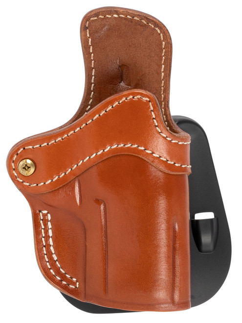 1791 Gunleather BH2.4S Optic Ready Classic Brown Leather OWB Paddle Holster Fits FN 509 and HK VP9SK, Right Hand