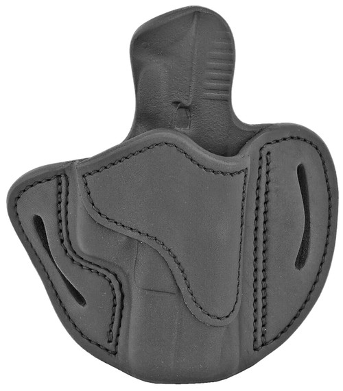 1791 Gunleather BH2.1 Optic Ready Stealth Black Leather OWB Belt Slide Holster Compatible with S&W M&P Shield, Glock 17 & XD, Right Hand