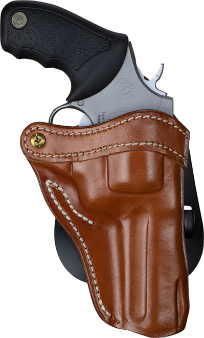 1791 Gunleather OWB Paddle Holster RVH2 Classic Brown Leather – Fits Ruger GP100 / S&W 686, Right Hand