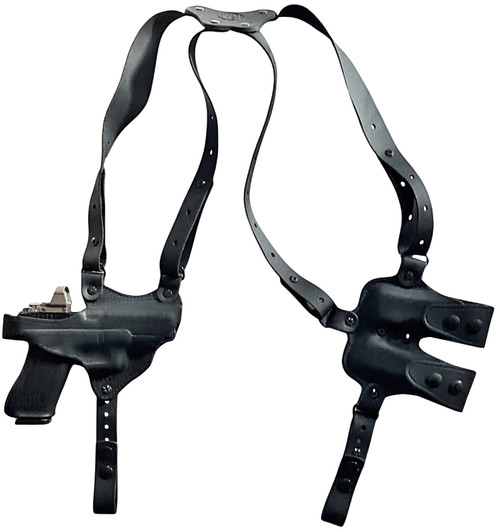 1791 Gunleather NSS2.4SBLHR Optic Ready Shoulder Horizontal Black Fits Sig P320 Right Hand