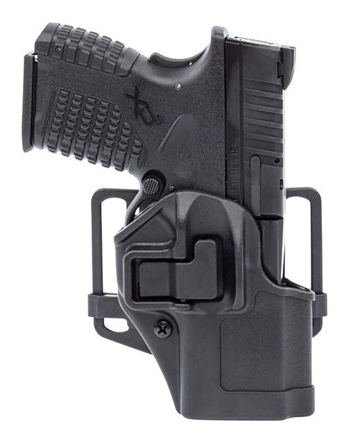 Blackhawk 410576BKR Serpa CQC OWB Size 76 Black Polymer Paddle/Belt Loop Holster for Glock 48 Right Hand