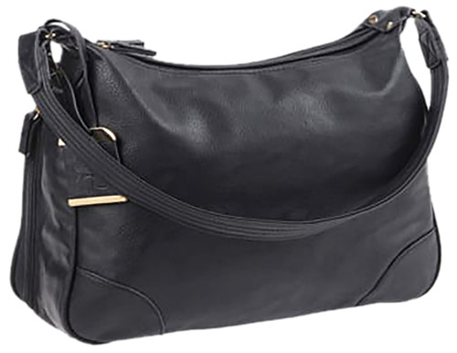 Bulldog BDP010 Black Leather Hobo-Style Carry Purse with Built-In Holster for Small Semi-Autos and Revolvers Ambidextrous