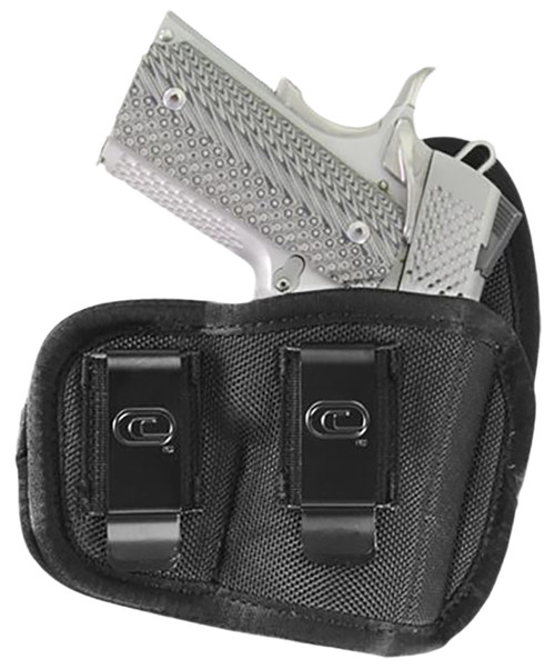 Crossfire Shooting Gear Cyclone IWB/OWB Size 01 Right Hand Holster Black Foam Laminate Fits 1-1.50" Barrel