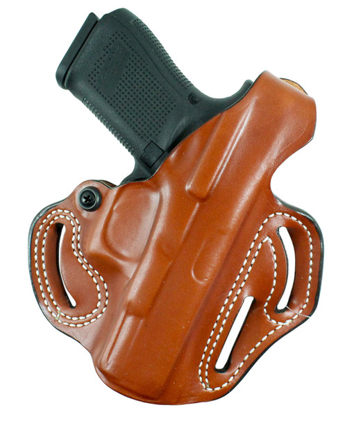 DeSantis 001TAB6Z0 Thumb Break Scabbard Right Hand OWB Tan Leather Holster Glock 36 19 23 32 19X