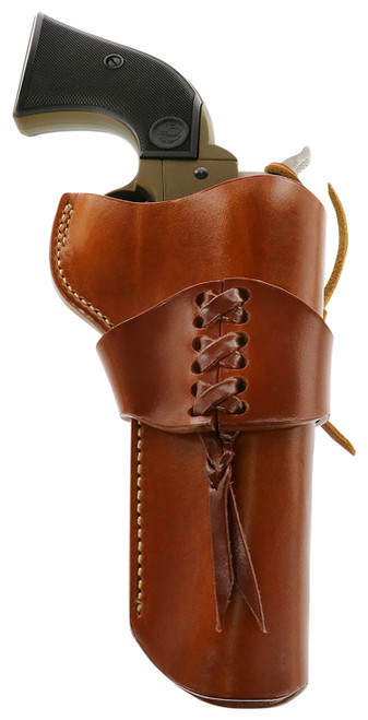 Galco WWR320 Wrangler OWB Tan Leather Western Holster Compatible w/ Wrangler Cartridge Belt Ruger Wrangler RH