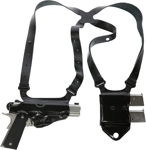 Galco MCII870B Miami Classic II Shoulder System Black Full Grain Leather
