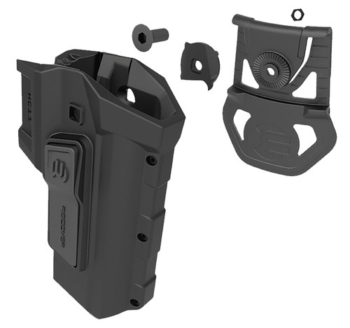 Recover Tactical HC11AR01 Right Hand OWB Holster Black Polymer Compatible with 1911