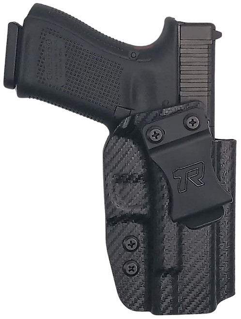 Rounded Gear Right Hand KYDEX IWB Concealed Carry Holster for Glock 19 Black