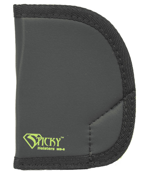 Sticky Holsters MD6 Carry Holster Black/Green Latex Free Rubber Fits Ruger SP101 Compact Revolver Ambidextrous