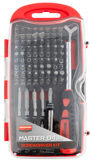 Birchwood Casey Master Gunsmith Screwdriver Kit DLXSDS, 84-Piece Slotted/Phillips/Torx/Hex Set