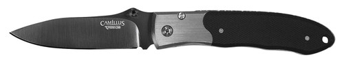 Camillus Pristine 3" Folding Drop Point VG-10 Carbonitride Titanium Blade, Black G10/Stainless Handle