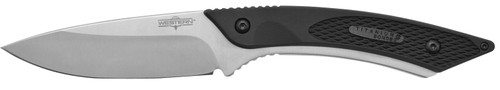 Camillus Western Coil 3.25" Full-Tang Fixed Blade Titanium Bonded 420 Steel, Black/Stainless Handle and Ballistic Nylon Sheath