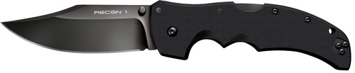 Cold Steel Recon 1 CS27BC 4" Folding Plain Clip Point DLC Coated S35VN Blade Black G10 Handle Pocket Clip Included