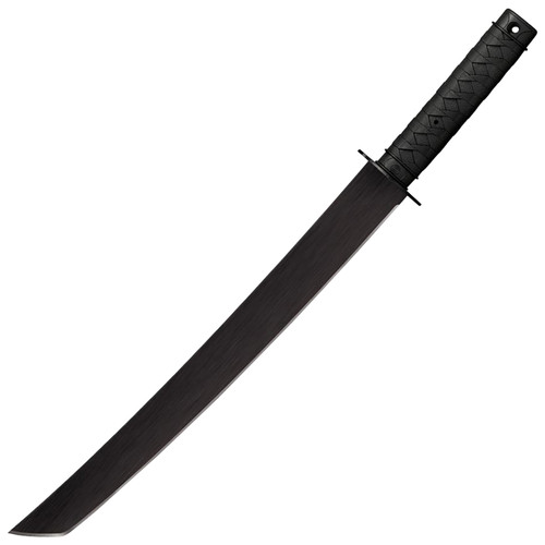 Cold Steel Tactical Wakizashi 18" Baked-On Anti-Rust 1055 Carbon Steel Blade Black Polypropylene Handle Includes Sheath