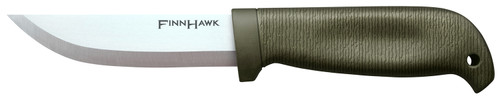 Cold Steel Finn Hawk Fixed 4" Blade Cryo 4116 Stainless Steel OD Green Two-Tone TPR Handle w/ Sheath