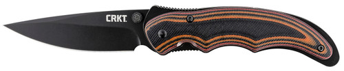 CRKT Endorser Assisted Opening Folding Knife 3.18" 8Cr14MoV Black Oxide Blade Multi-Color G10 Handle Pocket Clip