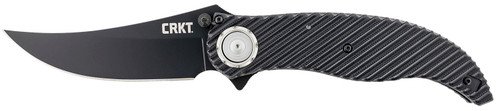 CRKT 2640 Clever Girl 4.10" Folding Plain Black Powder Coated D2 Steel Blade/ Black G10 Handle Includes Pocket Clip