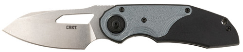 CRKT Attaboy 2.73" Assisted Opening Folding Knife Stonewashed D2 Steel Blade Black and Silver GRN Handle with Pocket Clip