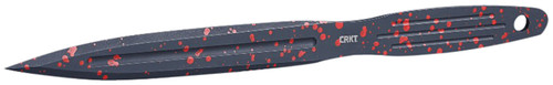 CRKT Onion K930RKP Throwing Knife Set 6.25" Spear Point 1050 Carbon Steel Blades, Black/Red Finish, 3 Knives with Nylon Sheath