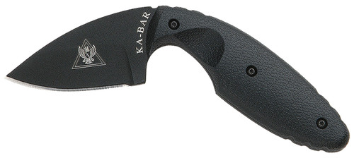 Ka-Bar TDI 1480 Law Enforcement 2.31" Plain Drop Point AUS-8A Fixed Blade, Black Zytel Handle w/ Belt Clip Sheath