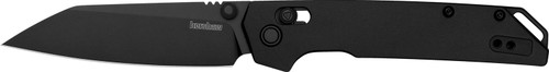 Kershaw Iridium Black Reverse Tanto Folding Knife 2038RBLK, 3.45" D2 Blade with Black Anodized Aluminum Handle