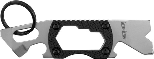 Kershaw PT-2 Keychain Multi-Function Tool 8810X Bead Blasted 3Cr13 Steel, Black Glass-Filled Nylon Handle