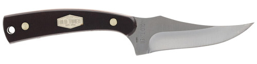 Old Timer Sharpfinger 1.60"/3.25" Combo Folding and Fixed Stainless Steel Blade with Brass Sawcut Handle