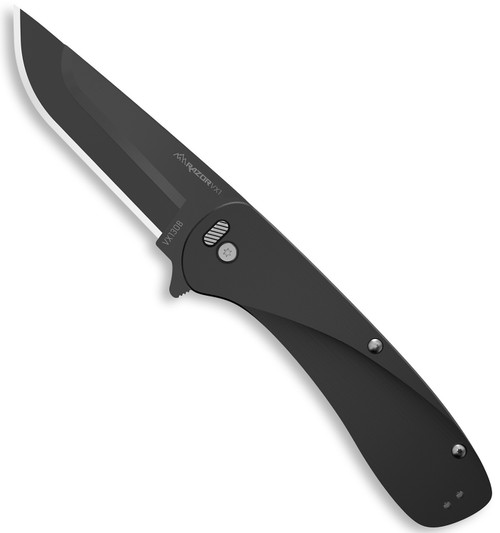Outdoor Edge VX130B Razor VX1 3" Folding Pocket Knife Black Anodized Aluminum Handle Black Oxide Blade