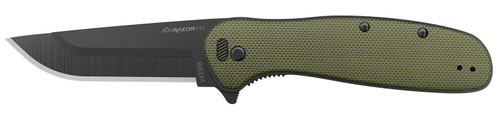 Outdoor Edge VX230CC Razor VX2 3-Inch Folding Knife, 420J2 SS Plain Blade, Green Handle