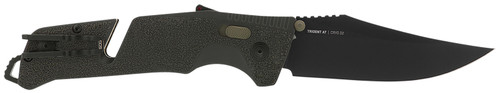 SOG SOG11120341 Trident AT Tactical Folding Knife 3.70" Plain Blade Olive Drab w/FDE Accents AT-XR Lock