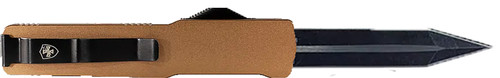 Templar Knife Premium LW Slim 3.25" OTF Dagger D2 Steel Blade with 5" Bronze Anodized Aged Aluminum Handle