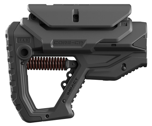 FAB Defense GL-Core IMPACT Buttstock Black 3-Setting Shock Absorbing for Mil-Spec or Commercial Carbine Tube AR Rifles
