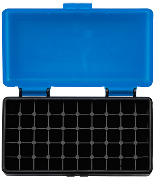 Berry's Polypropylene Ammo Box 50rd 9mm/380 ACP Blue/Black Stackable