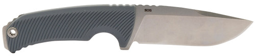 S.O.G Tellus FX Full-Tang Fixed Knife 4.20" Plain Stonewashed 440C SS Blade Wolf Gray GRN Handle UMS Sheath