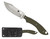 Spyderco FB49GPOD Stok Fixed Blade Bowie Knife 2.95" Plain Stonewashed 8Cr13MoV Stainless Blade Olive Drab G10 Handle