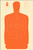 Action Target B-27S Standard Silhouette Paper Qualification Target 24x45 Orange/White 100-Count