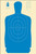 Action Target B-27S Standard Silhouette Paper Qualification Target 24x45 Blue/White 100-Count