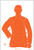 Action Target B-21E Orange Qualification Silhouette Paper Target 23x35 100-Count