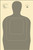 Action Target TQ15GRAY100 Qualification Standard Silhouette Paper Hanging 24" x 45" Gray/White 100 Per Box